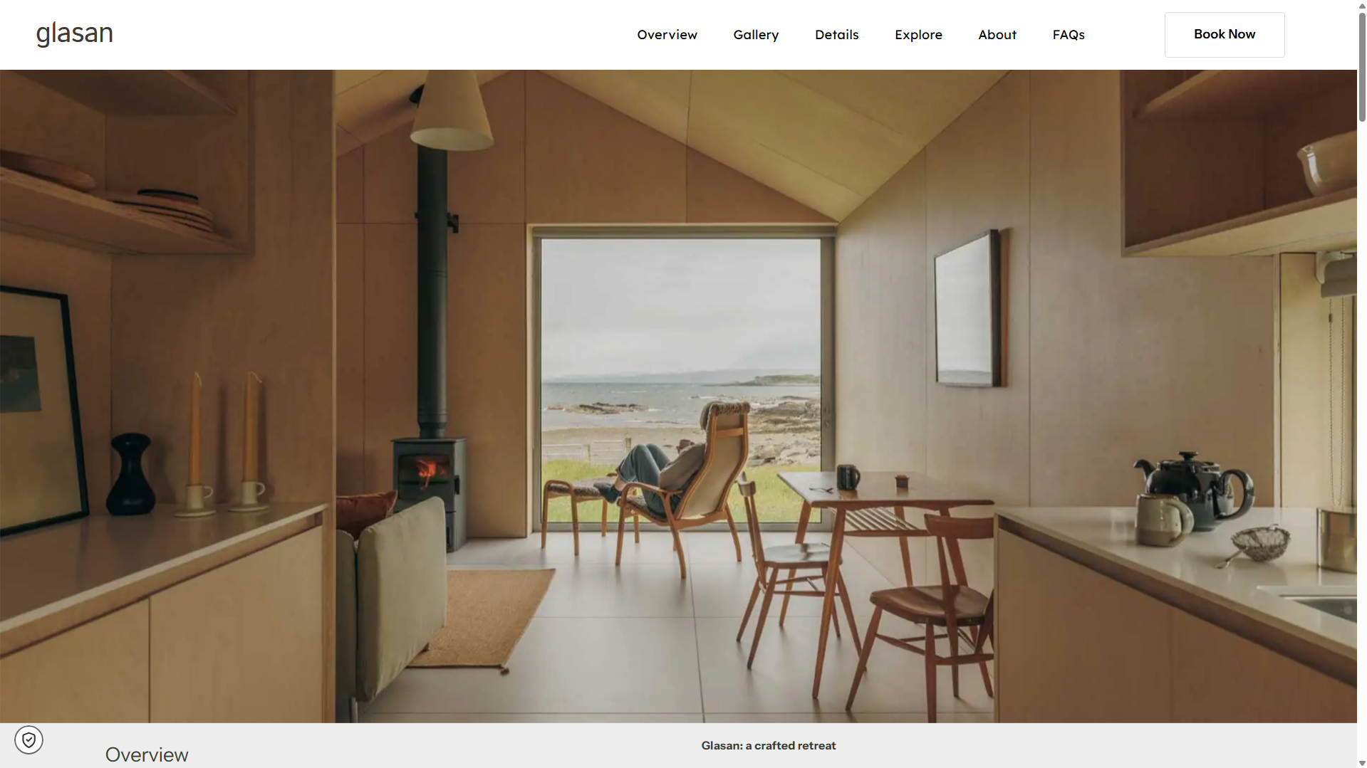 Screenshot of Glasan's website by Gillan Ropero